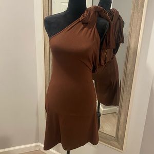 Rachel Pally iconic brown convertible tube dress l large